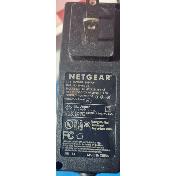 Genuine OEM Netgear 332-10762-01 (MU42-3120350-A) Power Supply 12V / 3.5A Tested - Picture 1 of 2